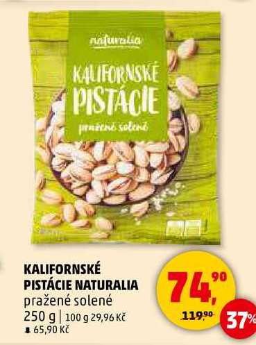 KALIFORNSKÉ PISTÁCIE NATURALIA pražené solené, 250 g 