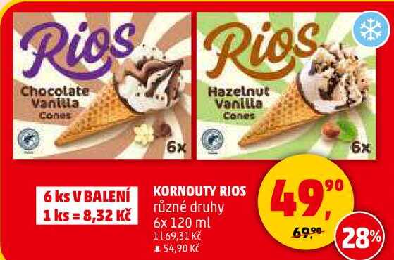 KORNOUTY RIOS různé druhy, 6x 120 ml 