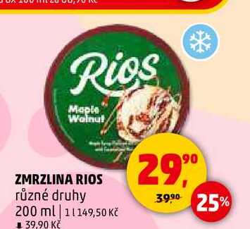 ZMRZLINA RIOS různé druhy, 200 ml 