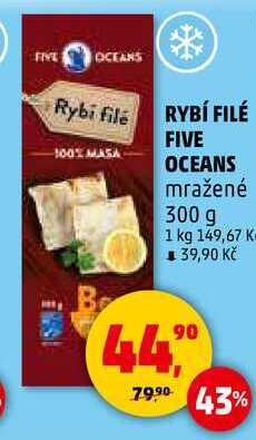 RYBÍ FILÉ FIVE OCEANS mražené, 300 g  