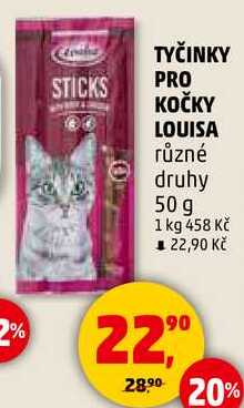 TYČINKY PRO KOČKY LOUISA různé druhy, 50 g 