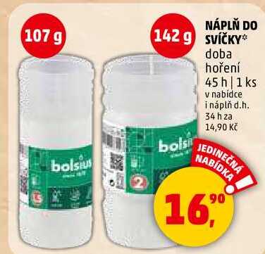 NÁPLŇ DO SVÍČKY doba hoření 45 h, 1 ks  