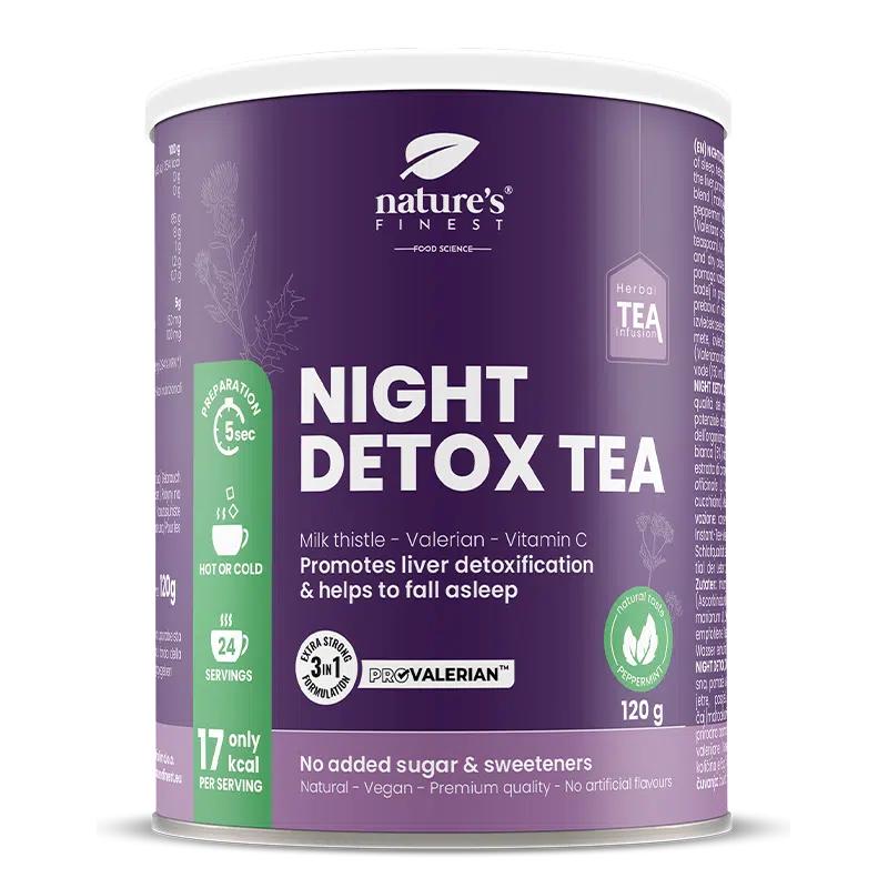 Night Detox Tea | Čaj pro zdravý spánek | Funkční čaj | Čisticí směs | ProValerian™ | Ekologický | Veganský | Relaxace