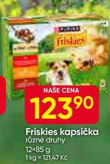 Friskies kapsička různé druhy 12×85 g 