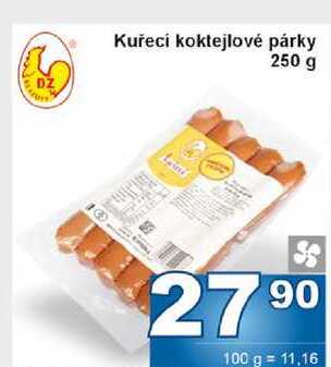 Kuřecí koktejlové párky 250g