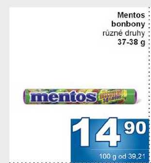 Mentos bonbony různé druhy 37-38 g