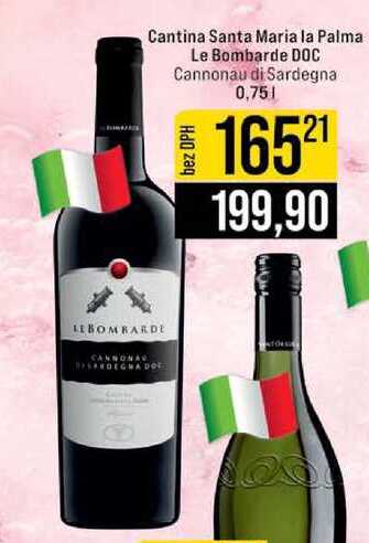 Cantina Santa Maria la Palma Le Bombarde DOC Cannonau di Sardegna 0,75 l