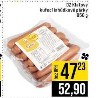 DZ Klatovy kuřecí lahůdkové párky 850 g 