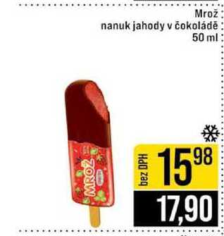 Mrož nanuk jahody v čokoládě 50 ml