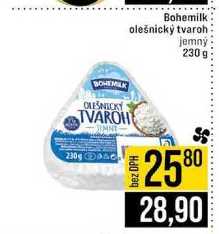 Bohemilk olešnický tvaroh jemný 230 g