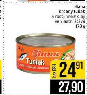 Giana drcený tuňák 170 g 