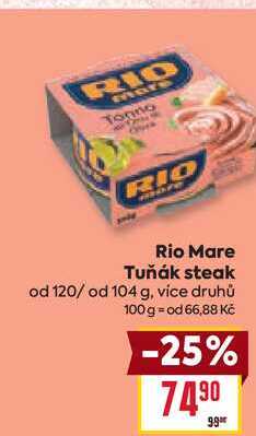Rio Mare Tuňák steak od 120/ od 104 g