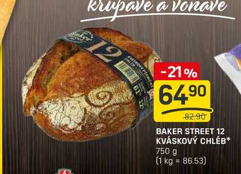 BAKER STREET 12 KVÁSKOVÝ CHLÉB 750 g 