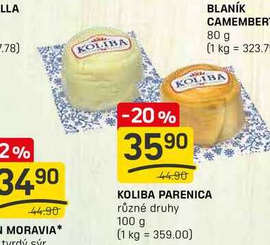 KOLIBA PARENICA různé druhy 100 g