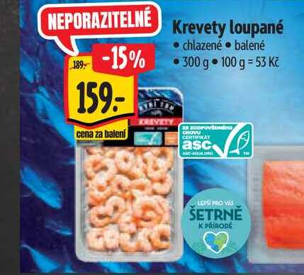  Krevety loupané  300 g
