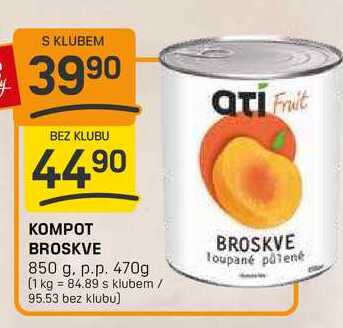 KOMPOT BROSKVE 850 g. p.p. 470g