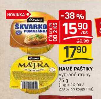 HAMÉ PAŠTIKY vybrané druhy 75 g