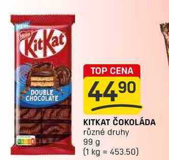 KITKAT ČOKOLÁDA různé druhy 99 g