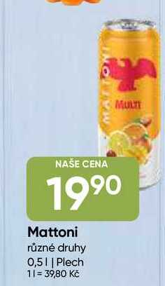 Mattoni různé druhy 0,5l Plech