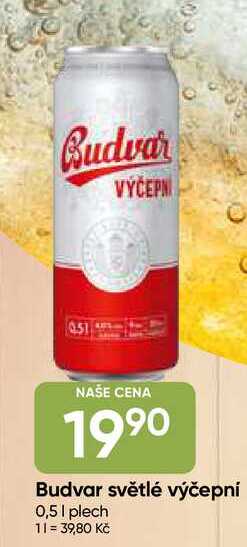 Budweiser Budvar B:Classic světlé výčepní pivo 0,5l 0.5l plech