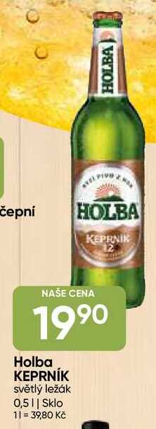 Holba KEPRNÍK světlý ležák 0,5l Sklo 