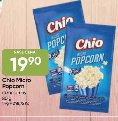 Chio Micro Popcorn různé druhy 80 g 