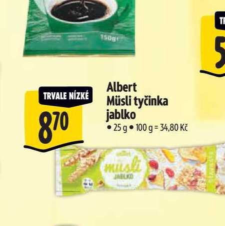  Albert Müsli tyčinka jablko 25 g 
