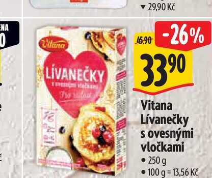  Vitana Lívanečky s ovesnými vločkami 250 g  
