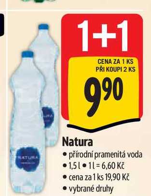   Natura přírodní pramenitá voda 1,51 