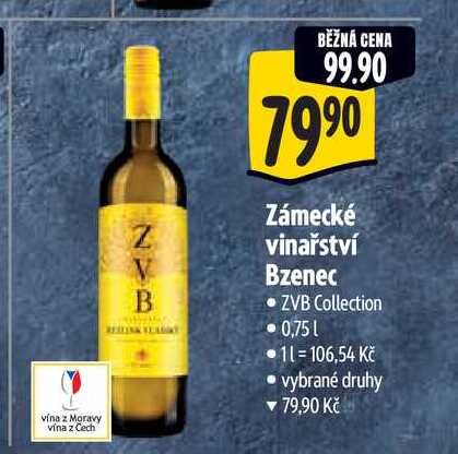 Zámecké vinařství Bzenec  0,75 l