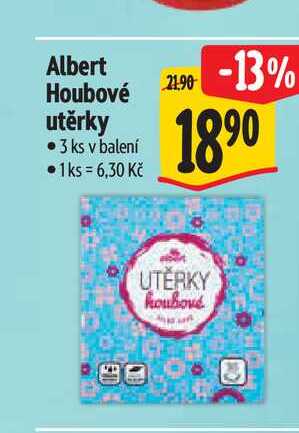 Albert Houbové utěrky  3 ks 