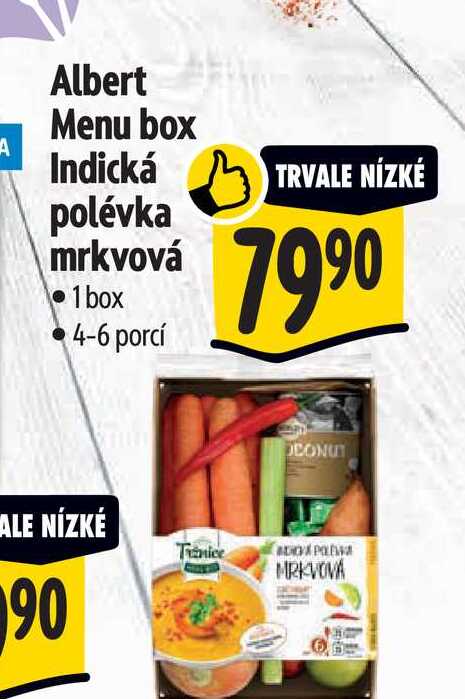  Albert Menu box Indická polévka mrkvová 1 box 