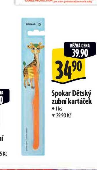  Spokar Dětský zubní kartáček 1ks 
