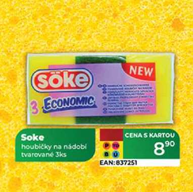Soke houbičky na nádobi tvarované 3ks  