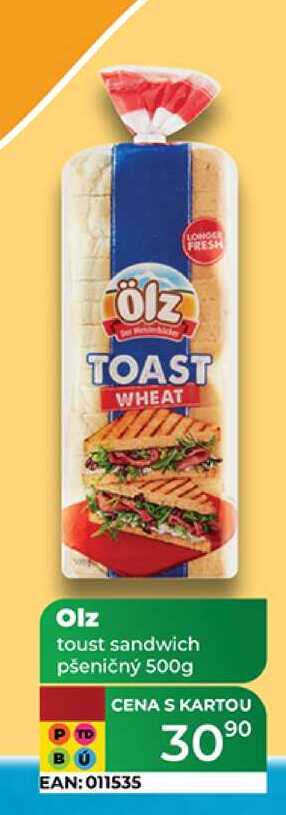 Olz toust sandwich pšeničný 500g