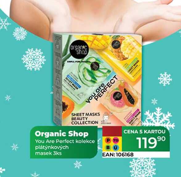 Organic Shop You Are Perfect kolekce plátýnkových masek 3ks