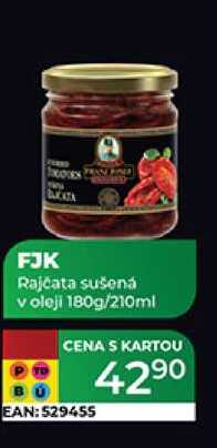 FJK Rajčata sušená v oleji 180g/210ml  