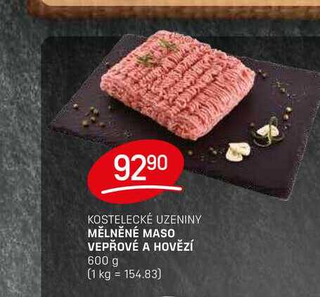 MĚLNĚNÉ MASO VEPŘOVÉ A HOVĚZÍ 600 g