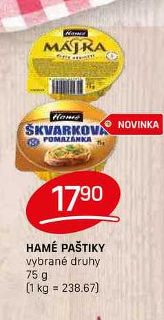 HAMÉ PAŠTIKY vybrané druhy 75 g