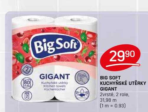 BIG SOFT KUCHYŇSKÉ UTĚRKY GIGANT 2vrsté, 2 role
