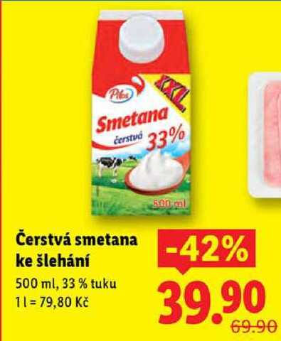 Čerstvá smetana ke šlehání, 500 ml