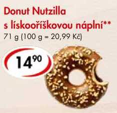 Donut Nutzilla s lískooříškovou náplní, 71 g