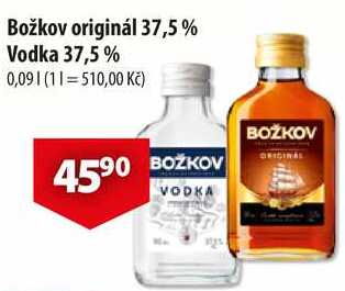 Božkov originál 37,5% Vodka 37,5%, 0,09 l