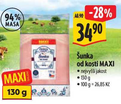 Šunka od kosti MAXI, 130 g