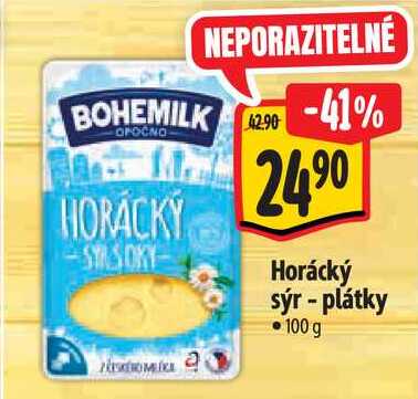 Horácký sýr - plátky, 100 g 