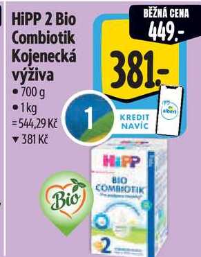 HiPP 2 Bio Combiotik Kojenecká výživa, 700 g