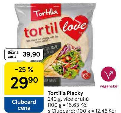 Tortilla Placky, 240 g, více druhů 