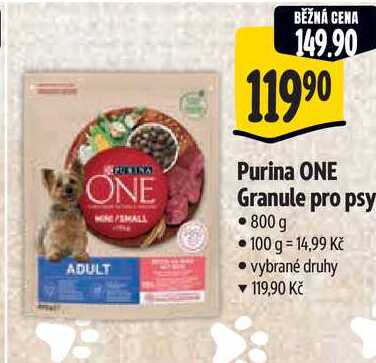 Purina ONE Granule pro psy, 800 g 
