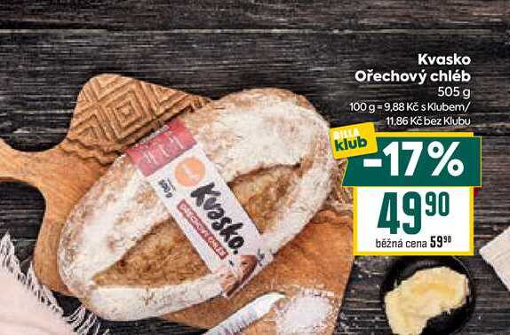 Kvasko Ořechový chléb 505 g