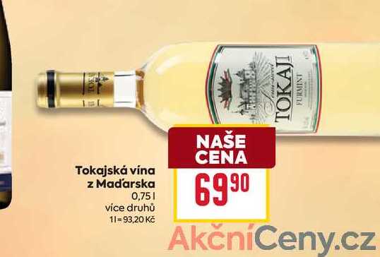 Tokajská vína z Maďarska 0,75l